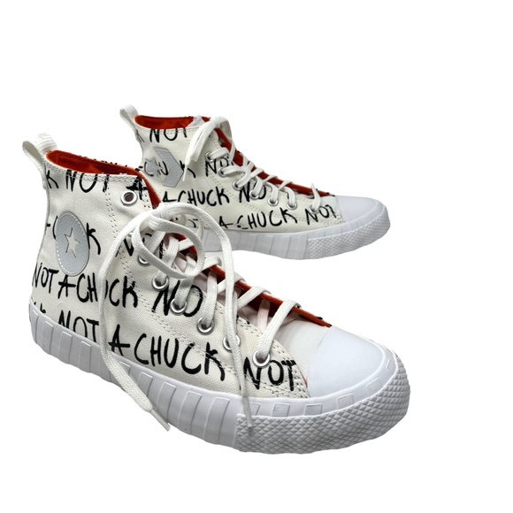 Converse UNT1TL3D High Top Shoes Men's Size White Black Canvas Sneakers 166503C - Picture 4 of 8